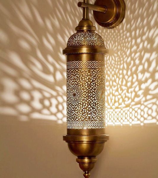 Moroccan Silver Metal Pendant Wall Lamps