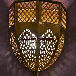 Moroccan Silver Metal Vintage Wall Lamp - Handmade Pendant Lighting