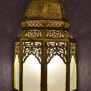 Handcrafted Moroccan Silver Metal Wall Lamp - Vintage Charm & Elegance