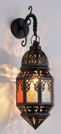 Moroccan Silver Metal Wall Lamps - Handcrafted Vintage Lighting