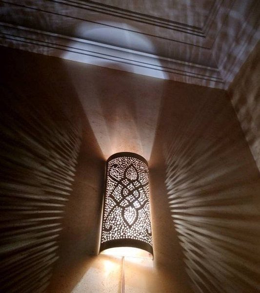 Moroccan Silver Metal Pendant Wall Lamps - Vintage Style & Quality Craftsmanship