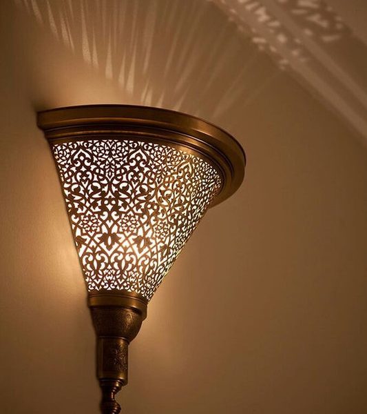 Moroccan Silver Metal Pendant Wall Lamps | Handcrafted Vintage Lighting