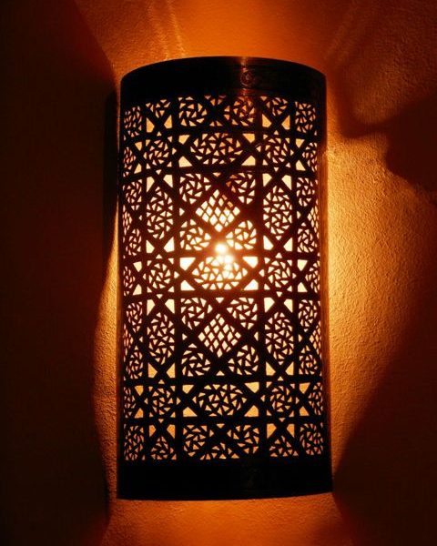 Moroccan Silver Metal Pendant Wall Lamps