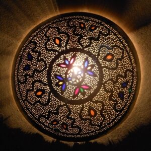 Moroccan Silver Metal Pendant Wall Lamps