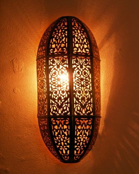 Vintage Silver Moroccan Wall Lamp for Indoor & Outdoor Spaces