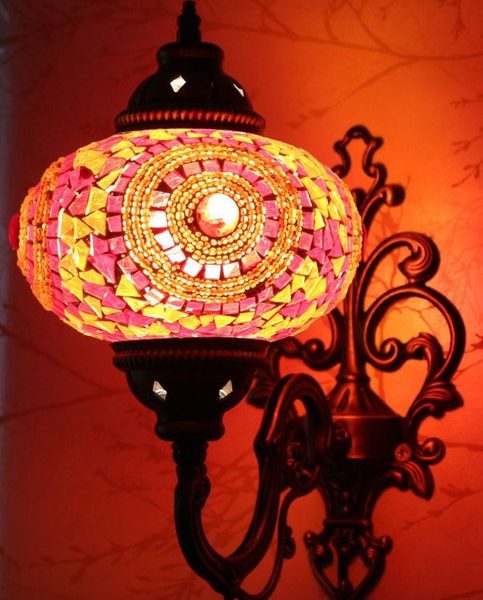 Moroccan Silver Wall Lamp - Vintage Handcrafted Lighting