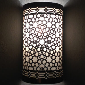 Moroccan Silver Handcrafted Wall Lamps for Indoor/Outdoor Use