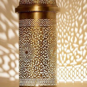 Moroccan Silver Metal Handcrafted Pendant Lamp