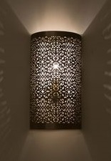 Authentic Moroccan Silver Wall Lamp | Vintage Elegance