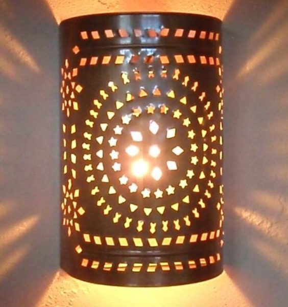 Moroccan Silver Metal Vintage Wall Lamps - Exquisite Craftsmanship.