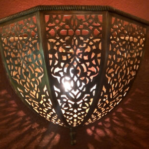 Moroccan Silver Metal Handmade Wall Lamps - Vintage Charm