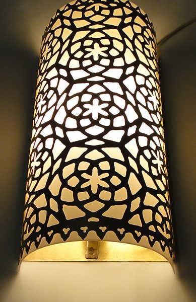 Moroccan Silver Handcrafted Wall Lamp - Premium Quality and Durability