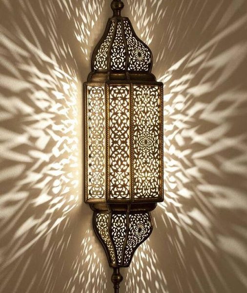 Moroccan Silver Metal Pendant Wall Lamps - Vintage Charm & Elegance