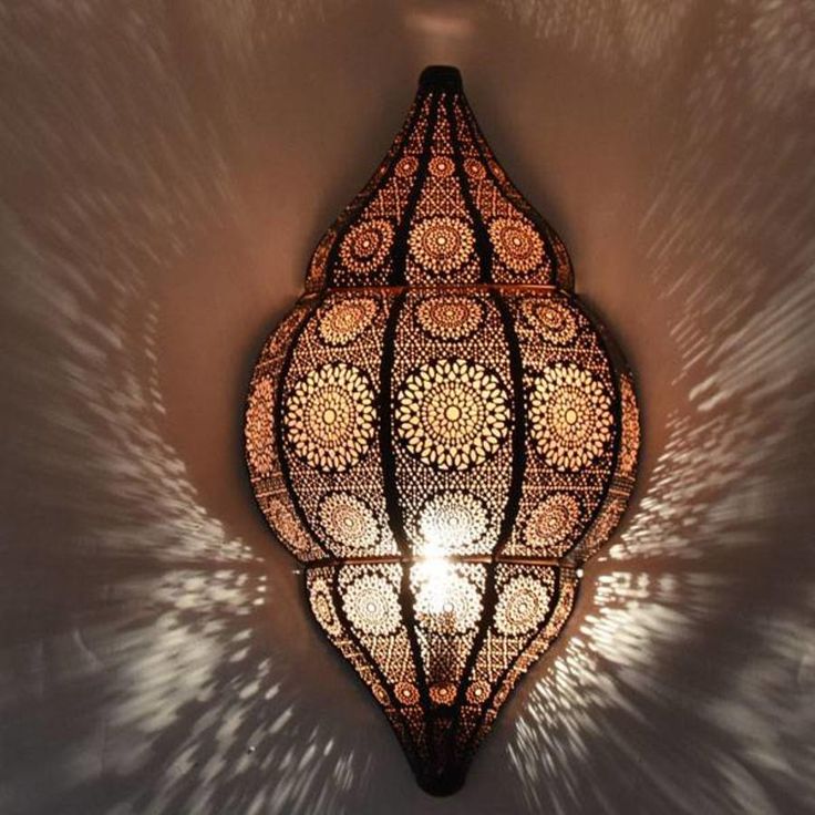 Moroccan Handmade Silver Metal Wall Lamps