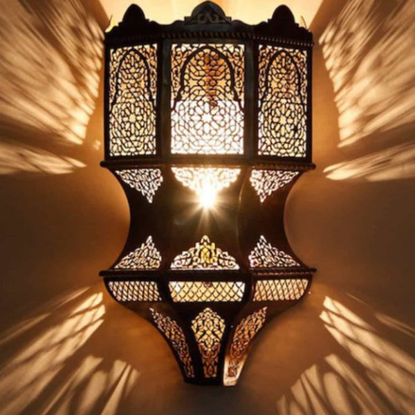 Moroccan Silver Metal Handcrafted Pendant Wall Lamps