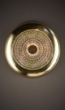 Moroccan Silver Metal Pendant Wall Lamp