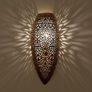 Moroccan Silver Metal Pendant Wall Lamp - Timeless Elegance