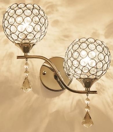 Moroccan Silver Metal Handcrafted Wall Lamp - Vintage Charm for Indoor/Outdoor Décor.