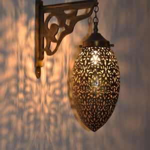 Moroccan Silver Metal Wall Lamps - Vintage Charm and Elegance
