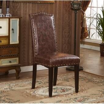 Moroccan Hand-Crafted Cedar Wood Chair with Leather Seat
