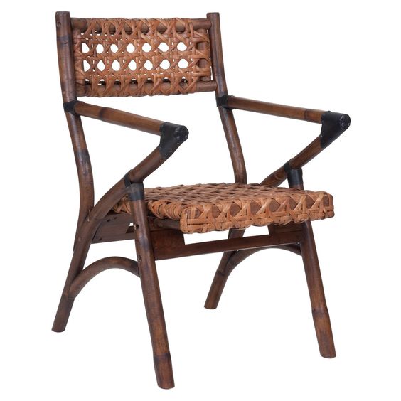 Moroccan Handcrafted Wood Chair - Minimalist Charm & Versatility