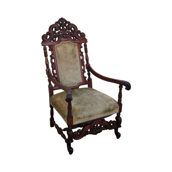 Exquisite Moroccan Wood Chair 021 with Pure Leather Upholstery, Handcrafted with Precision