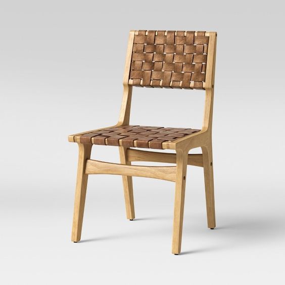 Elegant Moroccan Wood Chair with Out-Turned Arms