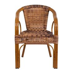 Vintage Moroccan Handcrafted Rattan Wood Chair