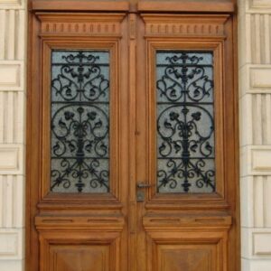 Wooden Moroccan Double Doors - Handcrafted Solid Wood Elegance