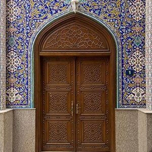 Vintage Moroccan Hand-Carved Wood Door 139 - Premium Quality Craftsmanship