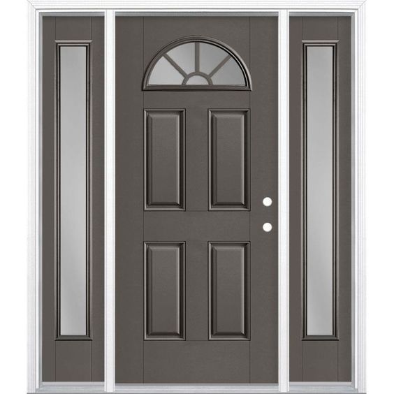 Handcrafted Wood Door with 2 Sidelites - Moroccan Luxury