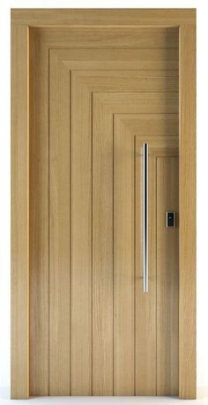 Light Oak Modern Wood Door | Moroccan Crafted | Durable & Sophisticated