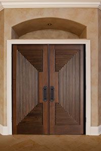Luxurious Modern Wood Front Double Door - Premium Craftsmanship