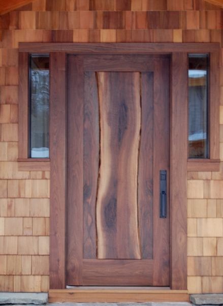 Luxury Mahogany Vintage Front Door with Sidelites - Moroccan Craftsmanship