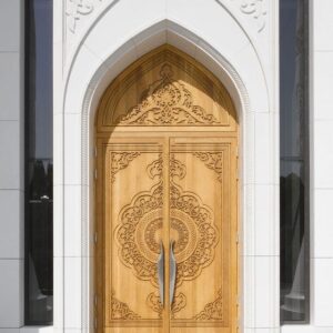 Handcrafted Moroccan Double Wood Doors - Traditional Design