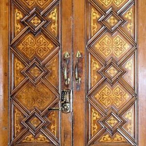 Traditional Moroccan Solid Wood Door 088 | Handcrafted Luxury