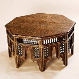 Hand-Painted Moroccan Wood Table 105 - Unique Style and Elegance