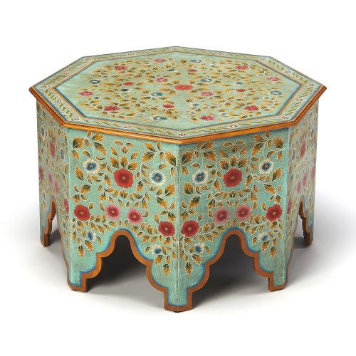 Hand-Carved Moroccan Wood Table | Moorish Arch Design