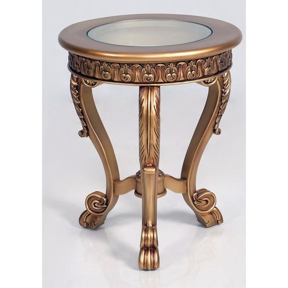 Moroccan-Inspired Handcrafted Wood Table with Glass Top