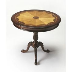 Handcrafted Moroccan Wood Table - Elegant Brown Finish