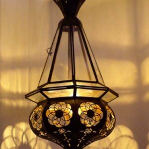 Handmade Grey Metal Moroccan Pendant Lamps - Vintage Charm
