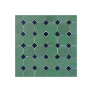 Green & Blue Moroccan Mosaic Tiles - Handcrafted Elegance