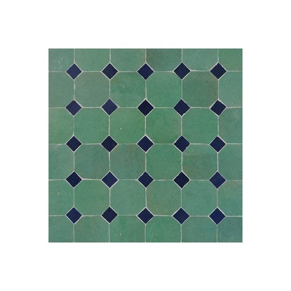 Green & Blue Moroccan Mosaic Tiles - Handcrafted Elegance