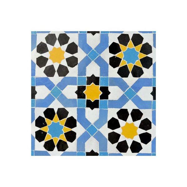 Moroccan Mosaic Patterns Multi Colors - Authentic Floral Design