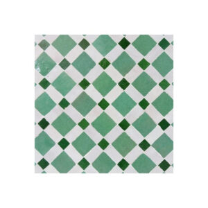 Moroccan Green Mosaic Tiles - Authentic Geometric Design
