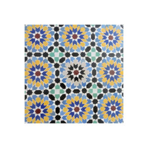 Moroccan Mosaic Tile Pattern in Vibrant Multi Colors