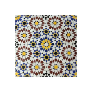 Moroccan Mosaic Tiles | Vibrant Red Blue Yellow Black - Indoor Outdoor Use