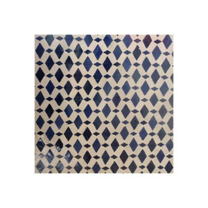 Moroccan Blue Mosaic Tiles Pattern - Authentic Geometric Design