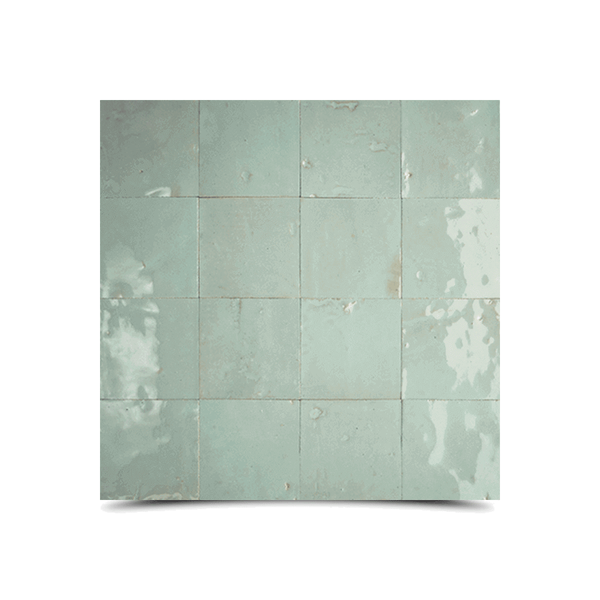 Solid Lark Green Moroccan Mosaic Tiles - Premium Handmade 6x6 Tiles