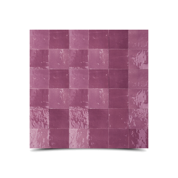 Handmade Purple Moroccan Mosaic Tiles - Durable 6x6, Indoor/Outdoor